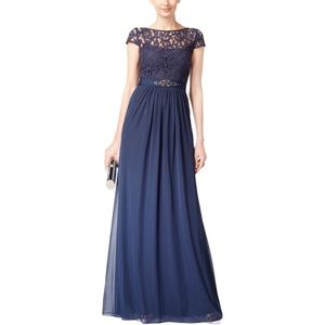 Adrianna Papell Jewel A-Line Evening Dress